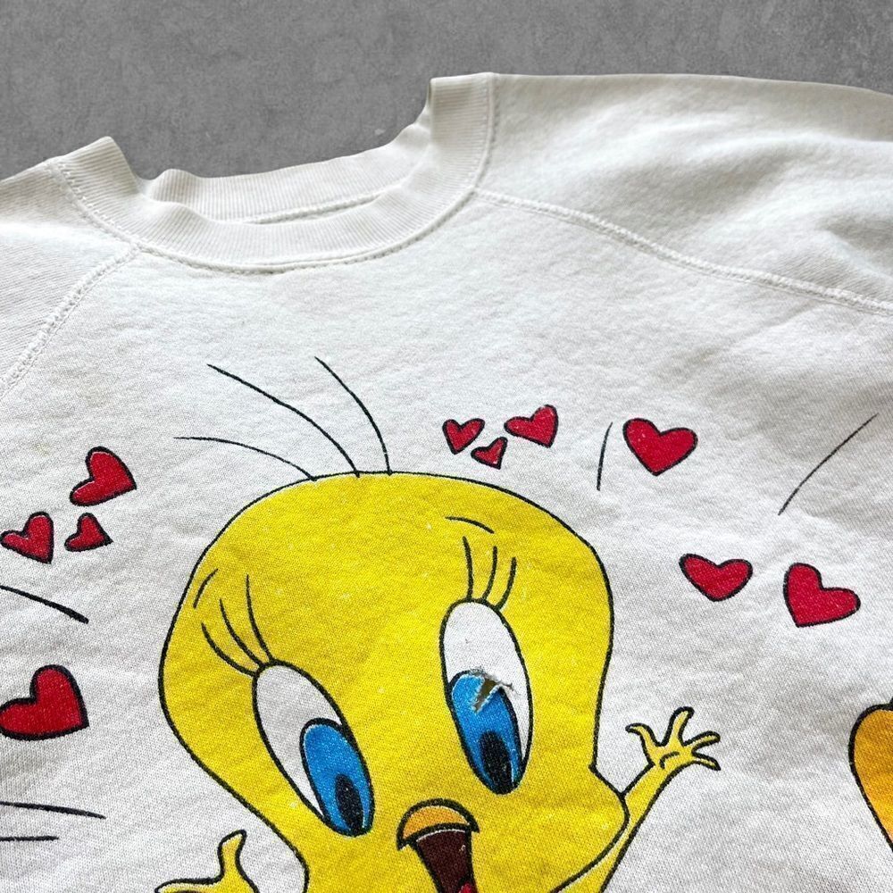 Vtg 1994 Looney Tunes Tweety Bird All Over Print Sweatshirt, Tultex AOP, Freeze - Picture 8 of 9